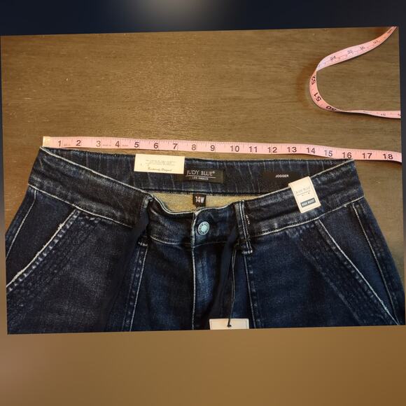 Judy Blue Dark Wash High Rise Jogger Jeans Size 14W - Picture 7 of 16